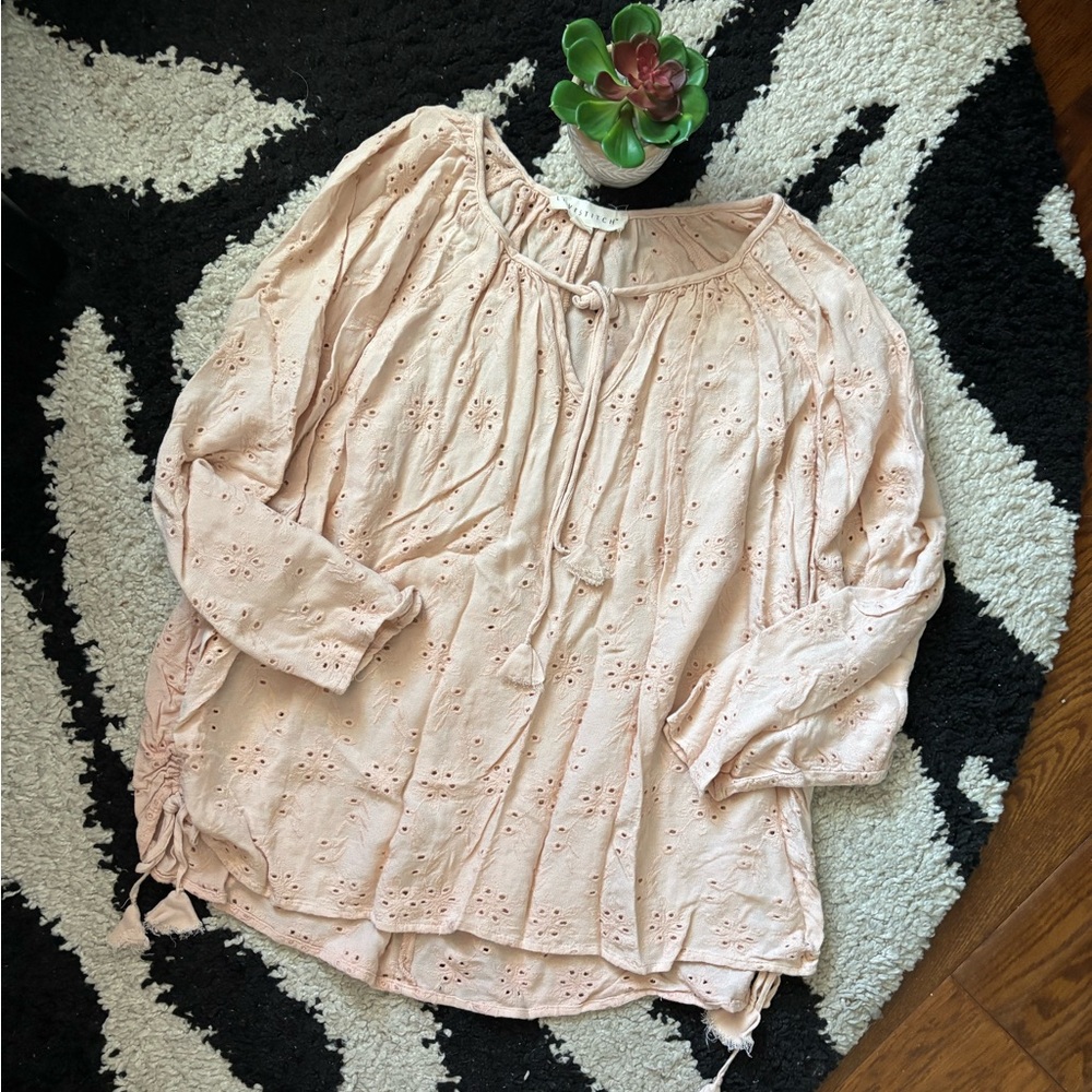 Lovestitch Pink Eyelet Blouse M/L